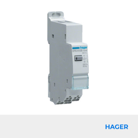 HAGER - Télérupteur électronique silencieux 16A - 1F - 230V - connexion auto. SanVis Réf. EPS410B