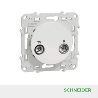 SCHNEIDER - prise TV/FM - blanc - individuelle - Odace Réf. S520451