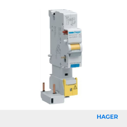 Bloc différentiel 1P+N 25A 30mA type AC HAGER Réf. BDC225F