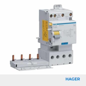 Bloc différentiel double sortie 4P 40A 300mA type AC - HAGER Réf. BFC840