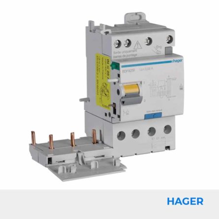 HAGER - BDF925F - Bloc différentiel 3P+N 25A 30mA type F